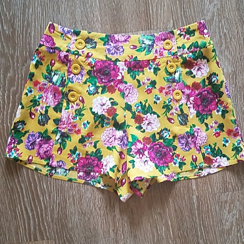 Forever 21 High Waist Floral Shorts